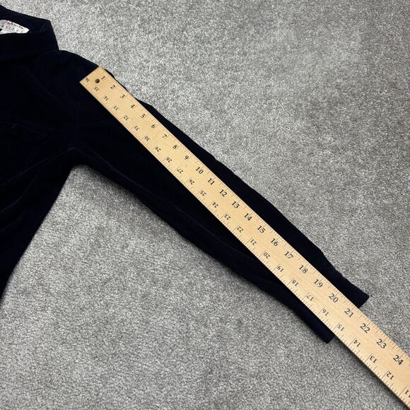 Talbots Vintage Y2K Button Down Corduroy Midi Shirt Dress Womens 2P Navy Blue - Picture 11 of 12